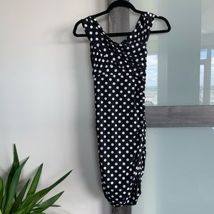 Guess black and white polka dot dress XS